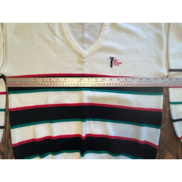 Ben Hogan Sweater Mens L Vintage Golf 80s 90’s Made In Taiwan Pullover Striped - Picture 5 of 10